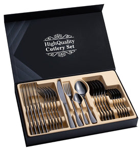 Stainless Steel Cutlery Set 24-Piece Gift Cutlery